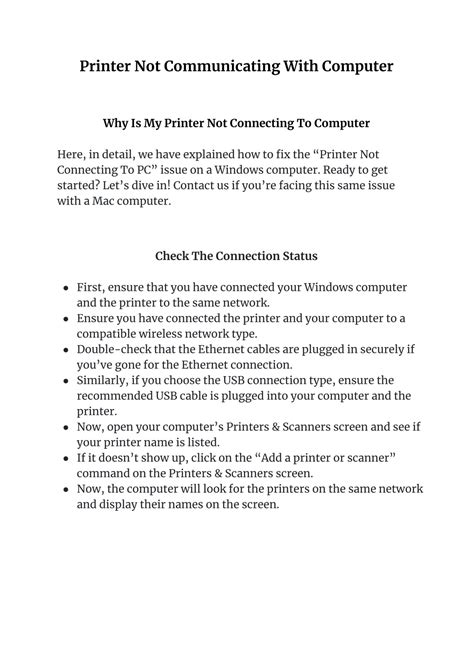 Image result for Printer Not Connecting