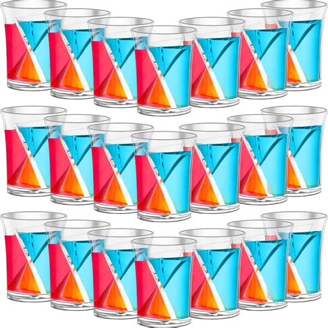 Amazon.com | Suclain 24 Pieces Split Shot Glasses Reusable Clear ...