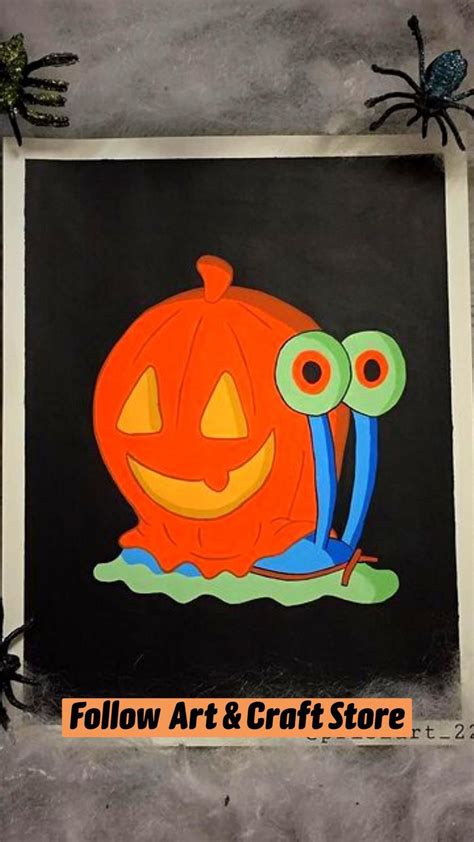 Creative Pumpkin Art Drawings for Halloween | Halloween canvas art ...