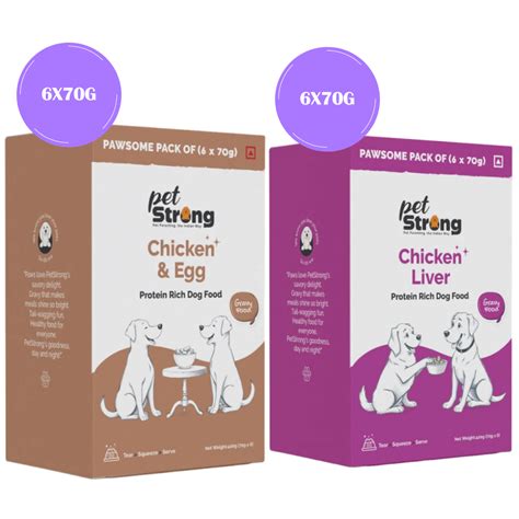 Buy PetStrong Chicken and Egg & Chicken Liver in Gravy Wet Food for ...