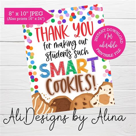 Thank You for Making Our Students Smart Cookies Snack Table - Etsy