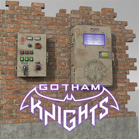 ArtStation - Gotham Knights - Electrical Panels - illustration of knights with electrical swords