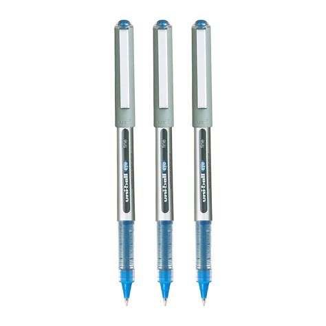 uni-Ball Eye UB157 0.7mm Roller Ball Pen | Blue Ink, Pack of 3 : Amazon ...