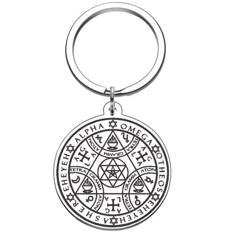 Enochian Angel Magic Amulet, Alpha and Omega, AGLA, Tetragrammaton Mens ...
