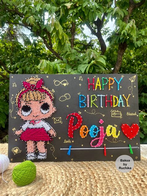 Doll String Art with Customised Name – baksabyr