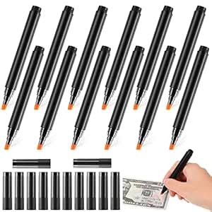 12 Pieces Counterfeit Bill Detector Pen Money Checker Device Fake Bill ...