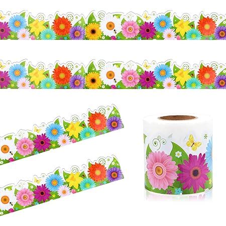 67.9 Ft Flower Bulletin Board Borders Sticker Summer India | Ubuy