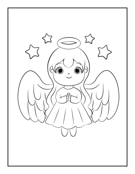 18 Adorable Angel Coloring Pages: North Pole Christmas