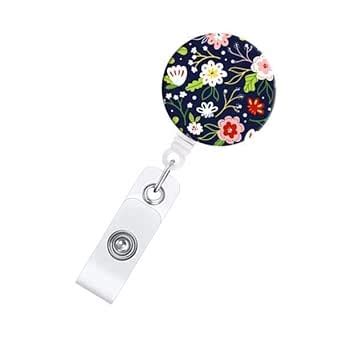 Enakshi® 2xRetractable Badge Holder Cute with Alligator Clip for Office ...