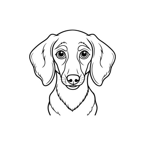 Line Art Dachshund Dog continuous line drawing vector illustration ...
