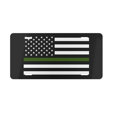 Green Stripe American Flag Vanity Plate – Stryker Wear
