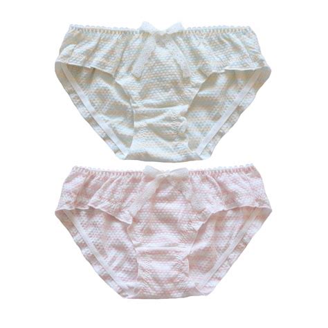 Buy JoyralcosJapanese Striped Panties Bikini Cotton Anime Blue Pink ...