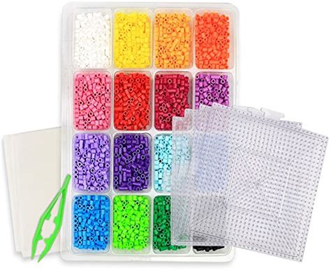 Buy kedudes Multi Color Perler Beads Kit - Tray of 16 Fun Color Perler ...