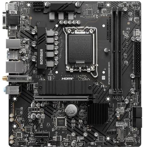 MSI B760M BOMBER WIFI LGA 1700Socket Micro-ATX Intel B760 Chipset DDR5 ...