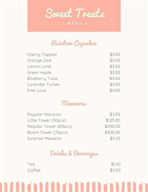 Food Menu Checklist Template 的图像结果