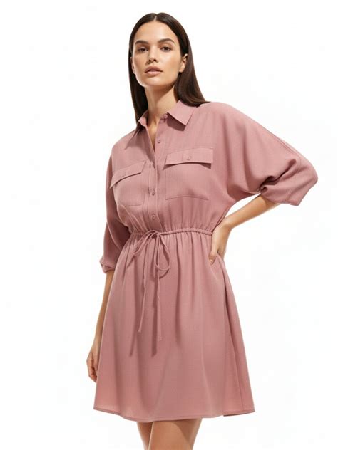 Shop Beige Mini Utility Detail Dress - for Women | OUTZIDR | Gen-Z Style