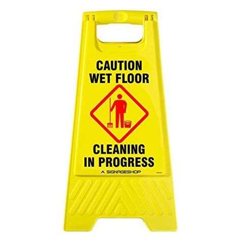 clickforsign Wet Floor Stand, Cleaning in Progress Floor Safety ...