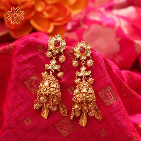 Buy Antique Earrings Online | Antique Earrings by Manubhai.