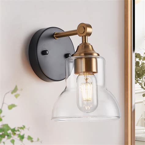 Quasipeda Black and Gold Wall Sconces Light,Modern Glass Wall Sconce ...