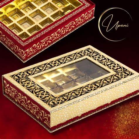 Red and Gold Burfi Box – Upani
