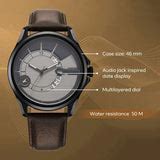 Fastrack Groove Quartz Analog with Date Two Toned Dial Brown Leather S ...