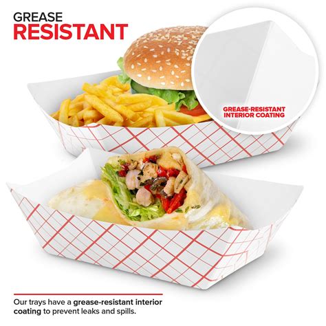 Snapklik.com : 100-Pack 3 Lb Paper Food Trays Red & White Checkered ...