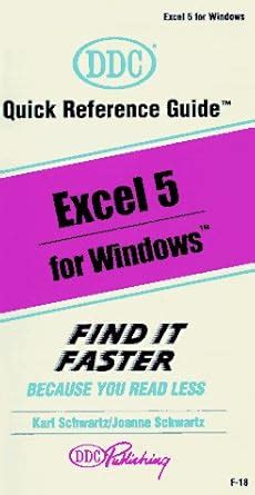 Buy Excel 5 for Windows (Quick Reference S.) Book Online at Low Prices ...