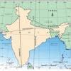 Mark the westernmost meridian of India on a India map - Brainly.in