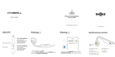 SHOKZ S661 OPENMOVE Open-Ear Bluetooth Sport Headphones User Guide
