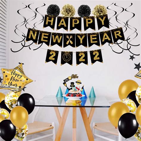 Buy MINOCOOL Happy New Year Decorations 2022 Kit, Giant 2022 Balloons ...