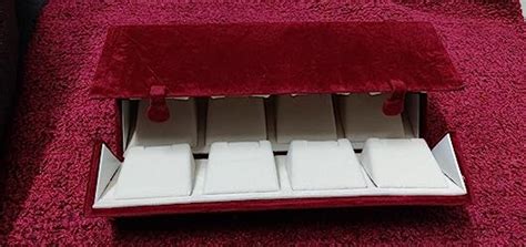 atorakushon Women's Velvet 16 Pair Earrings Organizer Jewellery Box ...