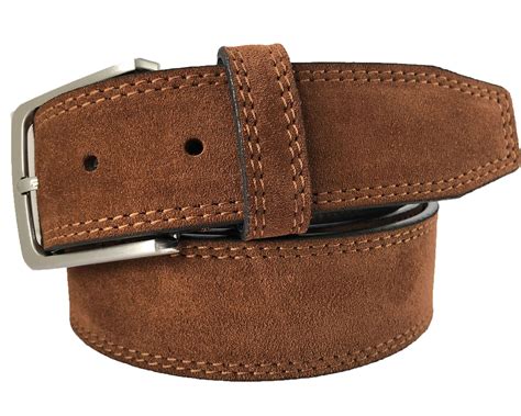 Mens Italian Suede Belt Brown 40mm - Etsy Norway