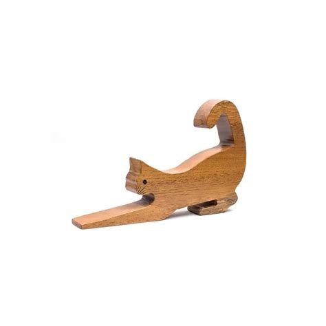 The Lazy Cat - Door Stopper cum Mobile Holder by Channapatna Toys ...