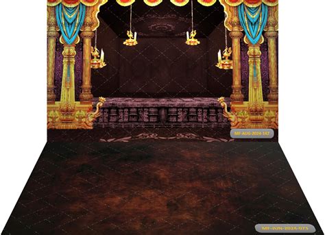 Brown And Gold Regal Stage Brown Texture Backdrops