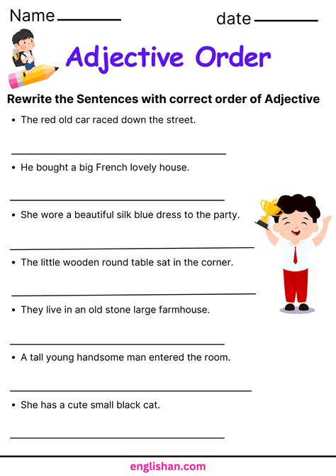 Image result for TES Adjectives Worksheet