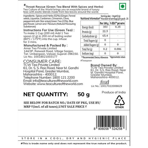 Buy Throat Rescue Tea | Loose Leaf Tea Online - Tea Culture of the World