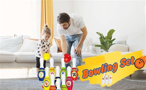 FunBlast Kids Bowling Play Set Toys - Cartoon Design Plastic Bowling ...