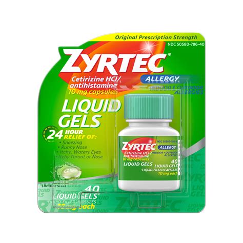 Zyrtec Allergy Relief Liquid Gels - 24 Hour, 40 Ct India | Ubuy
