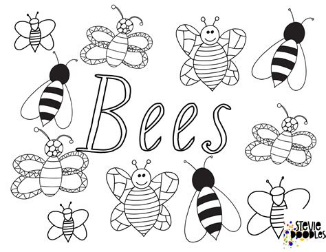Free Printable Coloring Pages Of Bees - Free Printable Templates