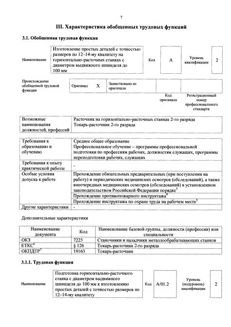 Скачать Приказ 459н Об утверждении профессионального стандарта Расточник
