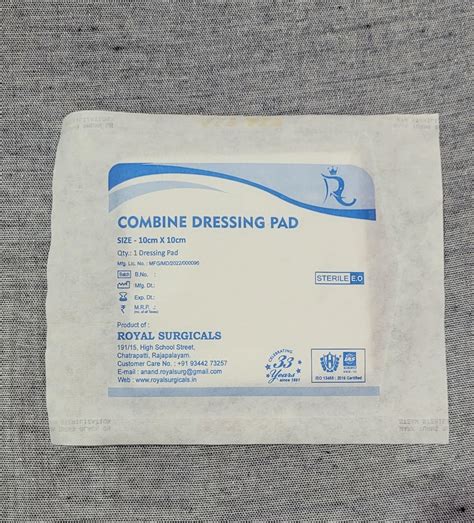 Royal surgicals- Dressing pad 10CM X 10CM (Sterile) (10) : Amazon.in ...