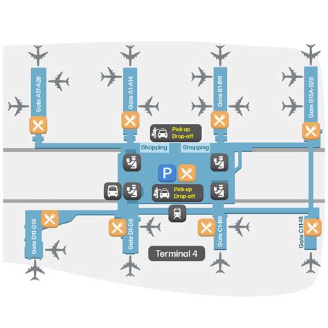 PHX Airport Map - Phoenix Sky Harbor International Airport Terminal ...