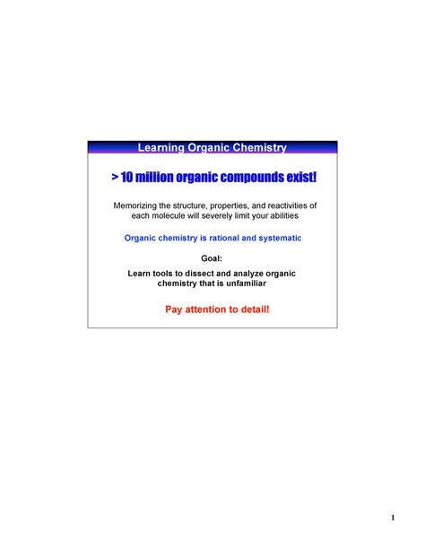 Introduction to organic chemistry - Learning Organic Chemistry ...