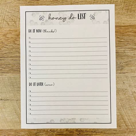 Printable Honey Do List, Honey Bee to Do List - Etsy