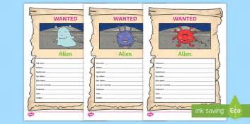 Name the Alien Themed Wanted Poster