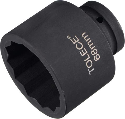**1-inch drive 68mm 12-point impact socket, cr-mo steel 95mm length ...