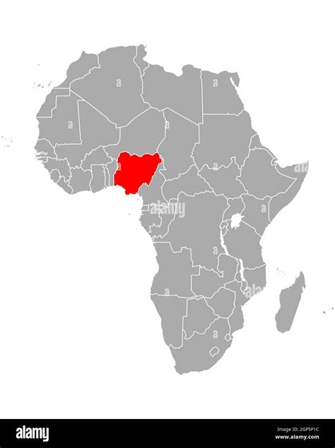 Mapa De áfrica Que Muestra Nigeria - map of africa highlighting nigeria