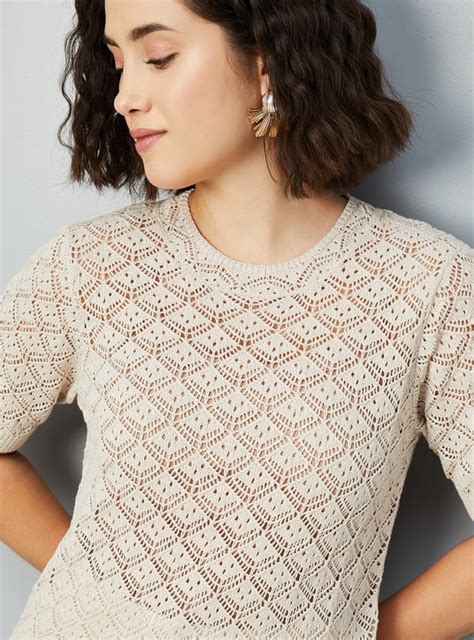 Buy Kalki x Max Women Lace Knit Blouse Online at just Rs. 899.0 ...