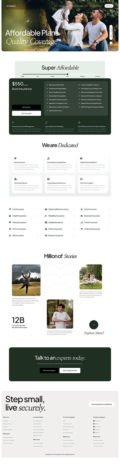 Image result for Insurance Content Layout