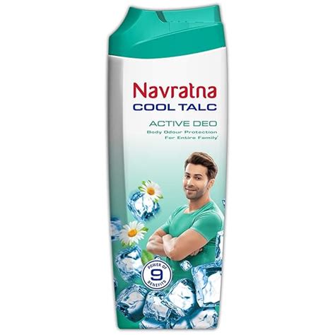 Navratna Cool Talc Active Deo | Talcum Powder | Body Odour Protection ...